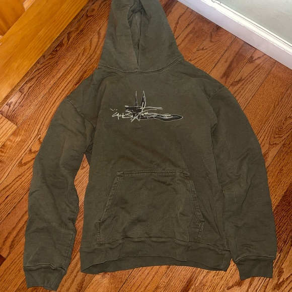 Jordan x travis Scott cactus jack olive green scribble hoodie size large  men's